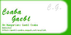 csaba gaebl business card